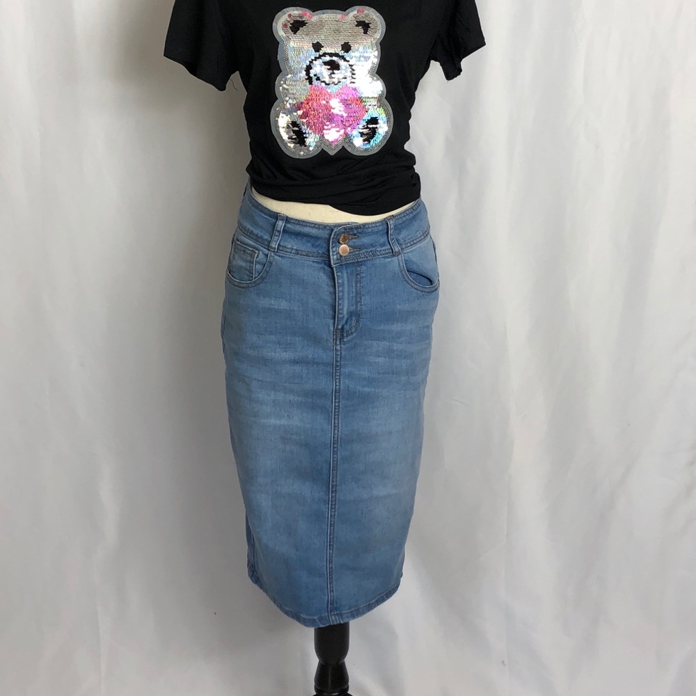 Light blue Jean skirt